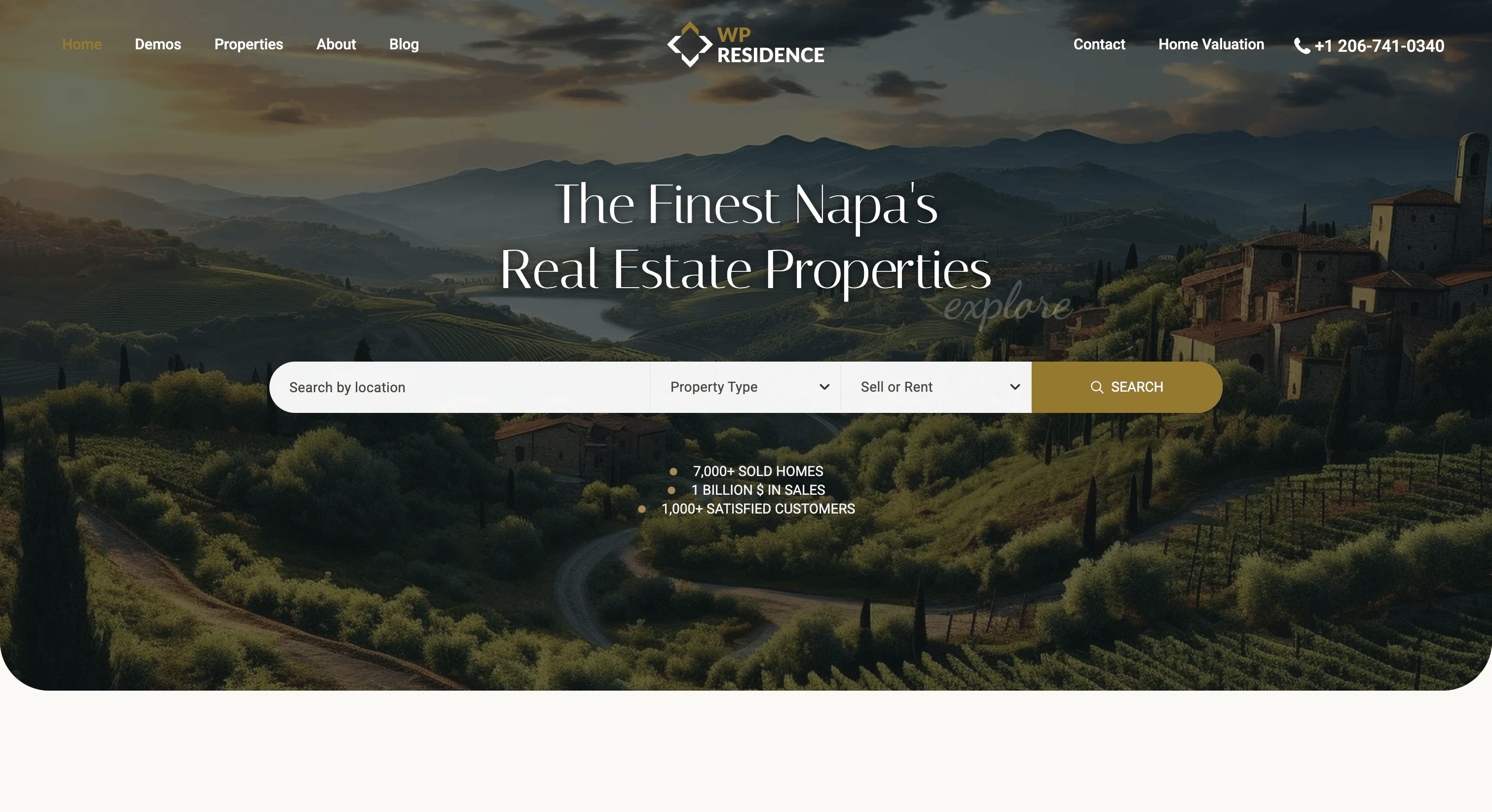 Residence Real Estate WordPress Theme
